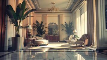 art deco luxury and stylish apartment interior photo