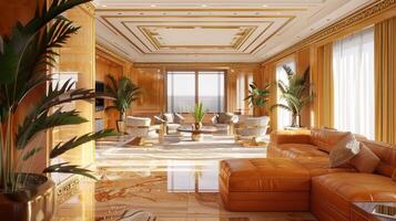 art deco luxury and stylish apartment interior photo