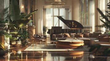 art deco luxury and stylish apartment interior photo