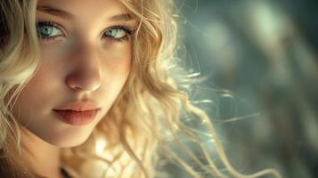 beautiful blonde woman elegance and sensuality photo