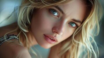 beautiful blonde woman elegance and sensuality photo