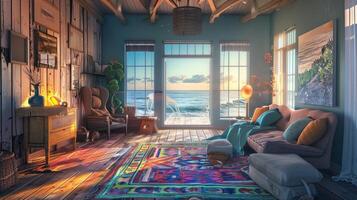 beautiful interior view of a room at coastal photo