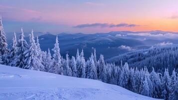 beautiful winter nature landscape amazing mountain photo