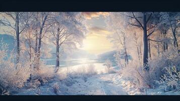 beautiful winter nature landscape amazing mountain photo