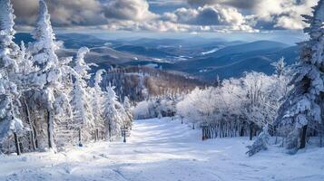 beautiful winter nature landscape amazing mountain photo