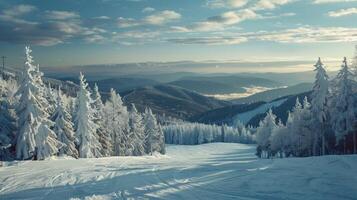 beautiful winter nature landscape amazing mountain photo