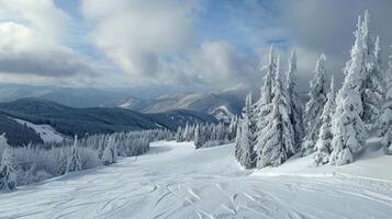 beautiful winter nature landscape amazing mountain photo