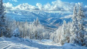 beautiful winter nature landscape amazing mountain photo