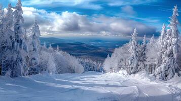 beautiful winter nature landscape amazing mountain photo