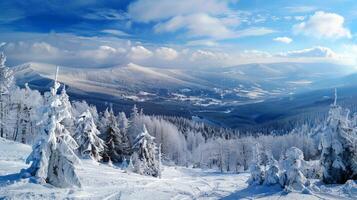 hermosa invierno naturaleza paisaje increíble montaña foto