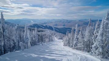 beautiful winter nature landscape amazing mountain photo