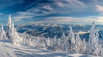 beautiful winter nature landscape amazing mountain photo