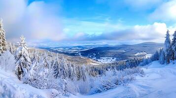 beautiful winter nature landscape amazing mountain photo