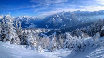 beautiful winter nature landscape amazing mountain photo