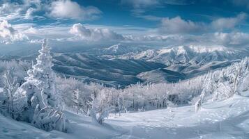 beautiful winter nature landscape amazing mountain photo