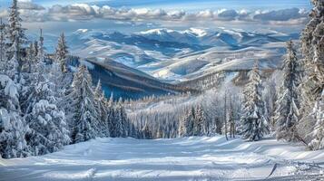 beautiful winter nature landscape amazing mountain photo