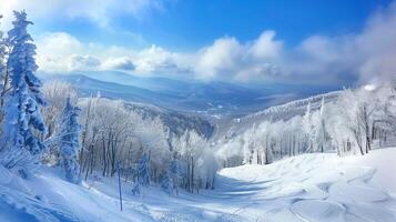 beautiful winter nature landscape amazing mountain photo