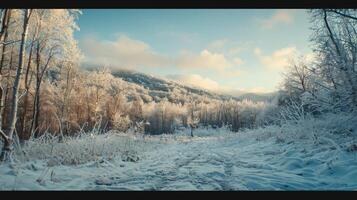 beautiful winter nature landscape amazing mountain photo