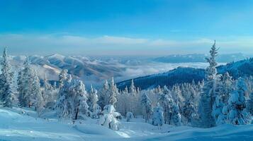 hermosa invierno naturaleza paisaje increíble montaña foto