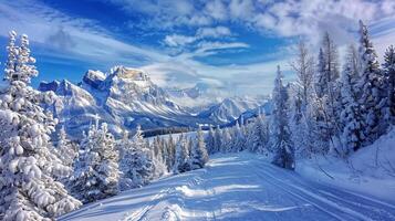 beautiful winter nature landscape amazing mountain photo