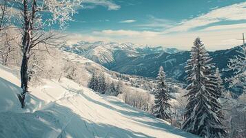 hermosa invierno naturaleza paisaje increíble montaña foto