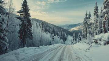 beautiful winter nature landscape amazing mountain photo