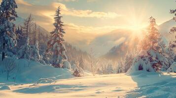 beautiful winter nature landscape amazing mountain photo