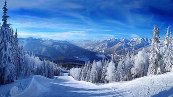 beautiful winter nature landscape amazing mountain photo