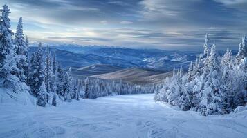 beautiful winter nature landscape amazing mountain photo