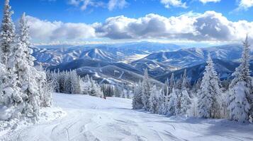 beautiful winter nature landscape amazing mountain photo