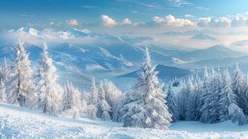 beautiful winter nature landscape amazing mountain photo