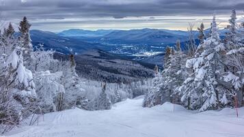 beautiful winter nature landscape amazing mountain photo