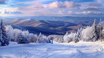 beautiful winter nature landscape amazing mountain photo