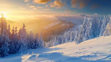 beautiful winter nature landscape amazing mountain photo