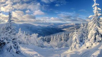 beautiful winter nature landscape amazing mountain photo