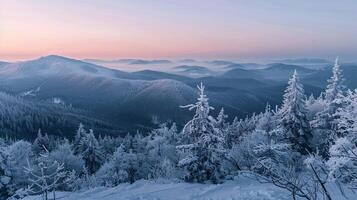 beautiful winter nature landscape amazing mountain photo