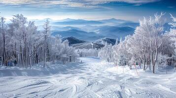 beautiful winter nature landscape amazing mountain photo