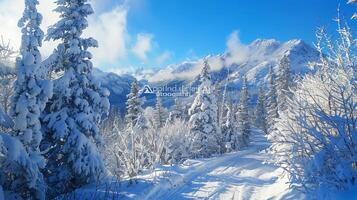 hermosa invierno naturaleza paisaje increíble montaña foto