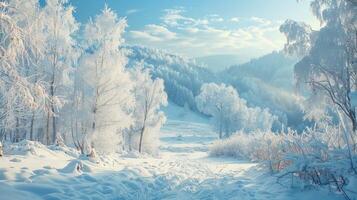 beautiful winter nature landscape amazing mountain photo