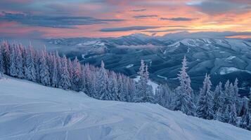 beautiful winter nature landscape amazing mountain photo