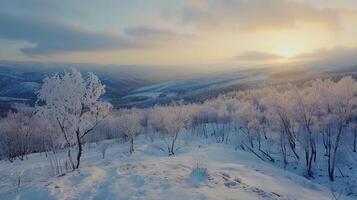 beautiful winter nature landscape amazing mountain photo