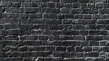 black brick wall textured background photo