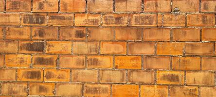 dark brick wall with rustic texture photo