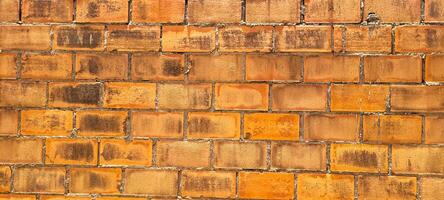 dark brick wall with rustic texture photo