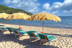 Beach on Island of Elba,Tuscany,mediterranean Sea,Italy photo