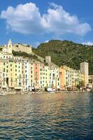 Porto Venere at italian Riviera,Liguria,mediterranean Sea,Italy photo