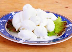 Braid of Italian mozzarella photo