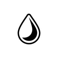 Liquid or oil drop icon. Simple black glyph icon isolated on white background. vector