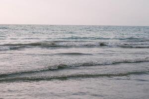 Evening time on the sea beach photo