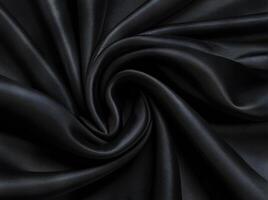 texture of leather cloth. Black imitation leather fabric with drapery and neat folds. full frame shot of dark fabric. Abstract background photo